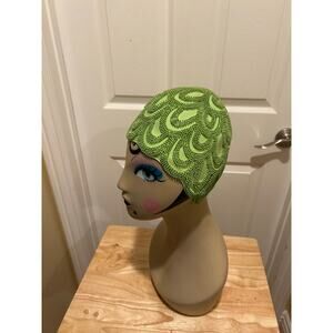 Vintage Gummi Kraus Swim Cap, Lime Green, 50-60s